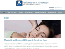 Tablet Screenshot of performancechiropracticamr.com